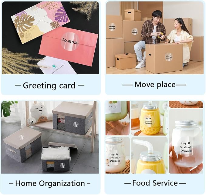 PARLAIM 2”Color Coding Labels Stickers,500PCS Round Circle Dot Stickers for Inventory Office Home Transparent