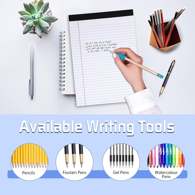 2 Pack Legal Pads Refills Note Pads, Writing Pads 8.5 x 11 Inches, Memo Pads Lined Writing Note Pads, Letter Size Legal Pad Wide Ruled Lined Pads Legal Rule for School Office（30 Sheet per Pads）