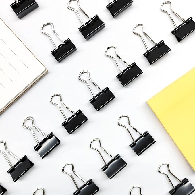 240Pcs Mini Binder Clips, 5/8 inch(15mm), Paper Clamps Small Size for Office Supplies, Black