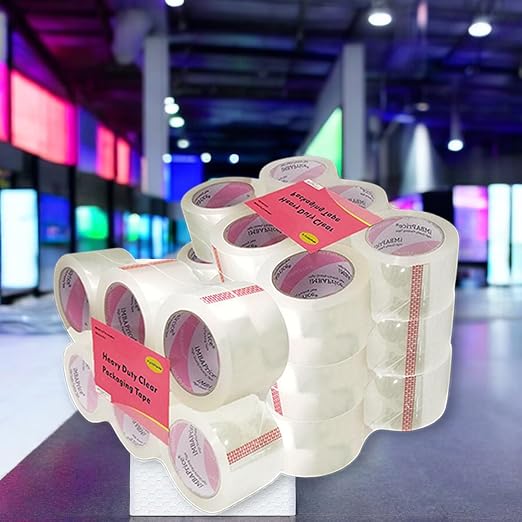 iMBAPrice Industrial Grade Clear Packing Tape 3 Inch x 110 Yards | 6 Rolls, 2.0 Mil, Strong Acrylic Adhesive, Shipping & Packaging Tape, Moving, Carton Sealing & Warehouse Use
