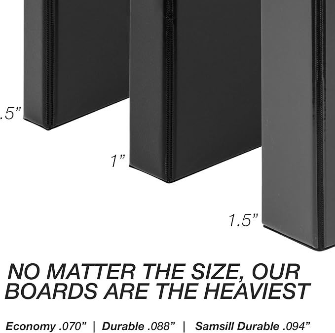 Samsill Durable 0.5 Inch Binder, Customizable Clear View Cover, Black, 24 Pack, Each Holds 125 Pages, Pallet of 768 Binders in 32 Cartons