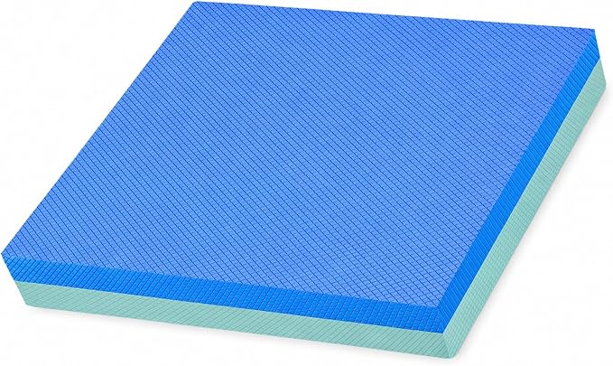Exercise Balance Pad, 15.7"x13" Non-Slip High-Density Foam Pad for Physical Therapy, Stability Training, Knee Cushion, Standing Desk Foot Rest, 2.4" Thick TPE Workout Mat for Seniors, Rehab and Home Fitness
