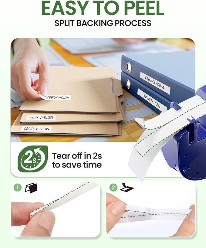 Compatible with Dymo Letratag Refills White Paper Label Maker Tape Replacement for Dymo Label Maker Refills 12mm x 4m (1/2" x 13') for LT-100H 100T Plus 200B, 5-Pack Label KINGDOM 91330 Refills