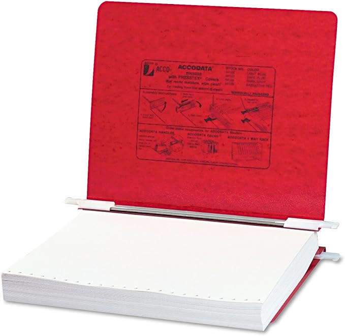 ACCO Pressboard Hanging Data Binder, 8.5 x 11 Inches Unburst Sheets, Executive Red (54129 )