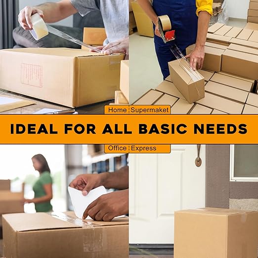 Heavy Duty Clear Packing Tape 110 Yards Per Roll (36 Rolls) - 2 Inch Width 1.8 Mil Thick, Strong Pressure-Sensitive Adhesive Packing Tape for Office Storage Moving Mailing Packaging and Shipping