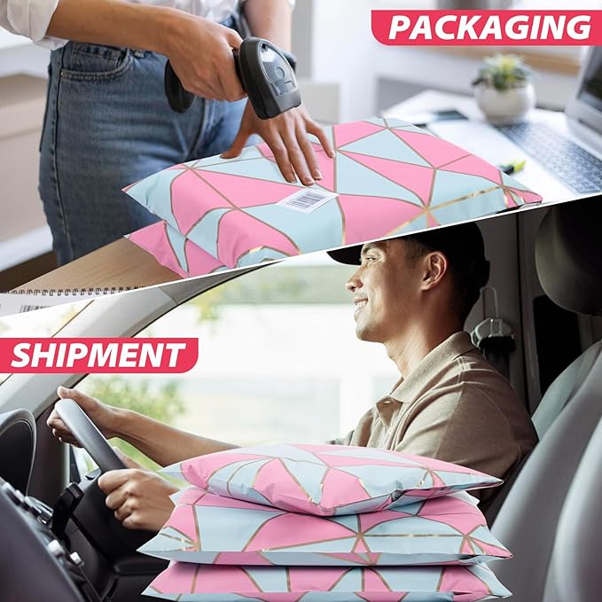 Oududianzi 100PCS Poly Mailers 10x13, Waterproof Shipping Bags, Thick Mailing Bags, Mailers Poly Bags, Shipping Envelopes, Cute Packaging Bags for Online and Offline Small business