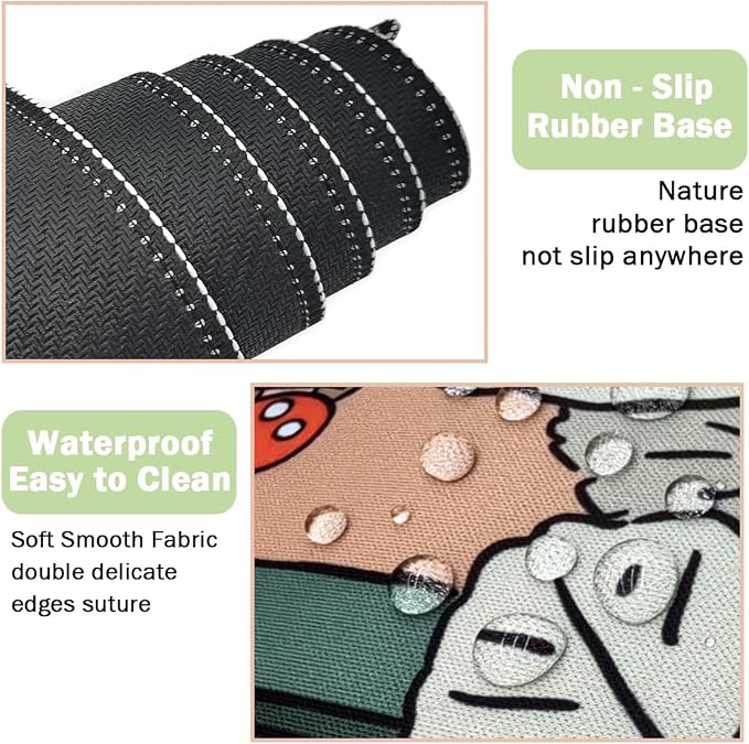 Cute Large Mouse Pad, Kawaii Extended Mouse Pad Desk Pad Easy Typing for Typing Office Game 35.4 x15.7 in - Kawaii Frog