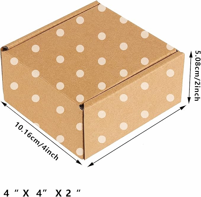 25 Pack Small Shipping Boxes - Corrugated Cardboard Mailers, Gift & Craft Packing, Jewelry Shipping (4" x 4" x 2")