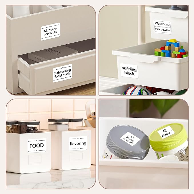 3 Rolls Labels for NIIMBOT B1 B21 B3S K3 Label Maker, 2'' x 3.15'' (50x80mm) Printer Labels, Food Labels for Jars, Personalized Editable Labels for Home/School/Office