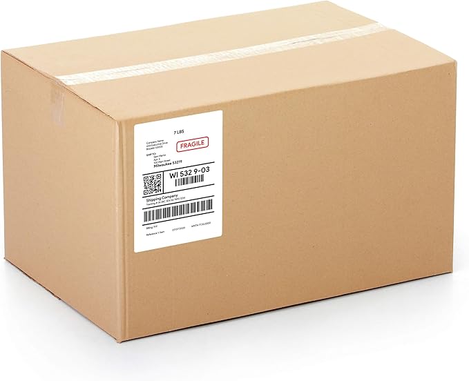 Premium Label Supply White Sticker Shipping Labels – 7" x 5" – Laser/Inkjet Compatible – (2 per Sheet), 2000 Sheets – 4000 Total Adhesive Labels