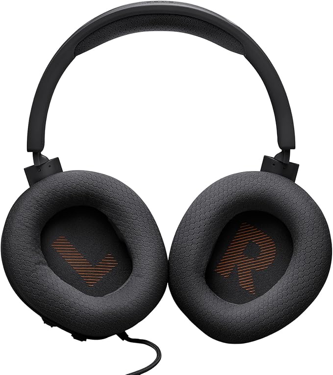 JBL Quantum 100M2 - Wired Over-Ear Gaming Headset with omnidirectional, Detachable mic with Mute Option and Fabric-Covered Memory Foam Ear Cushions, Compatible with All Platforms (Black)