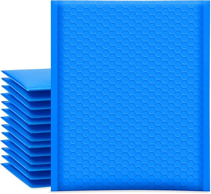 UCGOU Bubble Mailers 7.25x12 Inch Blue 25 Pack Usable Size 7.25x11 Padded Envelopes Small Business Opaque Packaging Self Seal Waterproof Boutique Bulk Shipping Bags for Jewelry Makeup Supplies #1