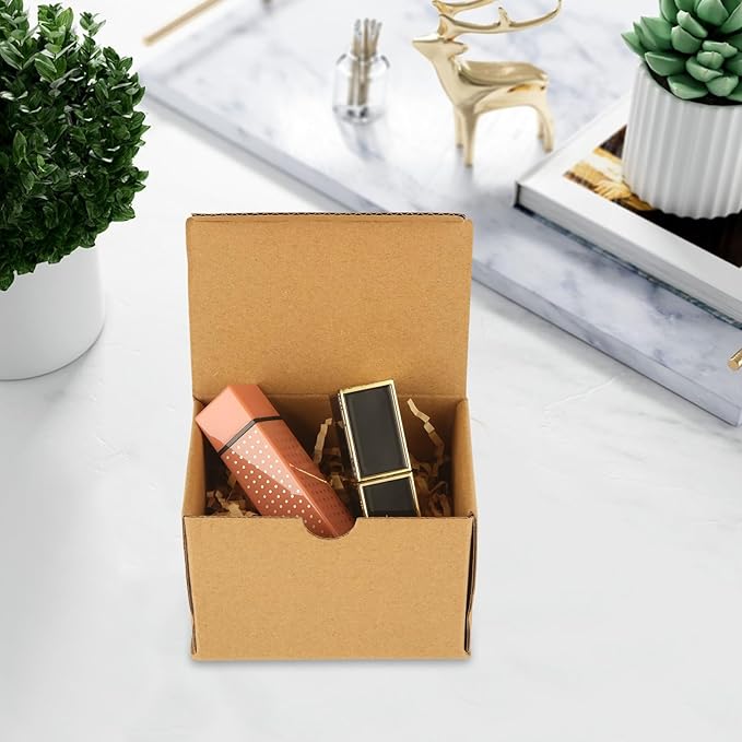100 PCS Small Boxes for Shipping 4x3x3 Small Shipping Boxes for Business Brown Cardboard Mailing Boxes Brown Packing Box for Packing, Moving and Storage