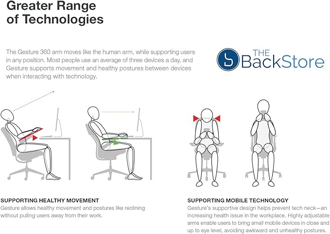Steelcase Gesture Office Desk Chair with Headrest in Elmosoft Genuine Saddle L147 Leather Plus Lumbar Support Black Frame