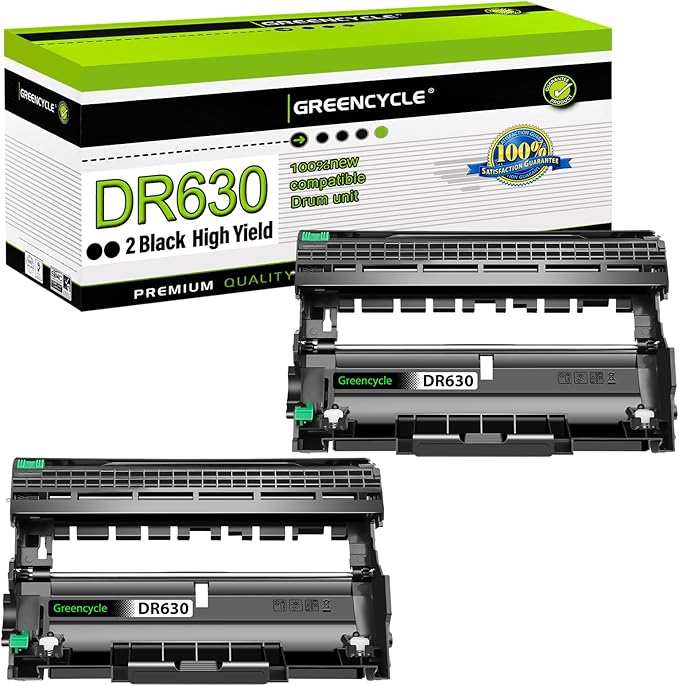 DR630 Drum Replacement Compatible for Brother DR-630 Drum Unit Replacement for HL-L2300D HL-L2340DW HL-L2360DW HL-L2380DW DCP-L2540DW DCP-L2540DW MFC-L2705DW MFC-L2707DW Printe(2 Pack)
