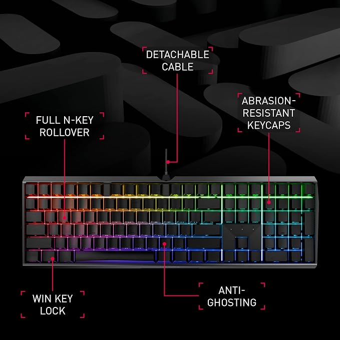 Cherry MX 3.0S Wired Mechanical Gaming Keyboard MX Brown Switches | Robust Aluminum Housing, RGB-Lighting, Full Key Rollover, Anti Ghosting, Black