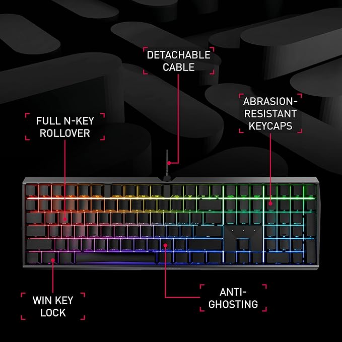 Cherry MX Board 3.0 S Wired Gamer Mechanical Keyboard with Aluminum Housing - MX Red Switches (Slight Clicky) for Gaming and Office - Customizable RGB Backlighting - Full Size - Black