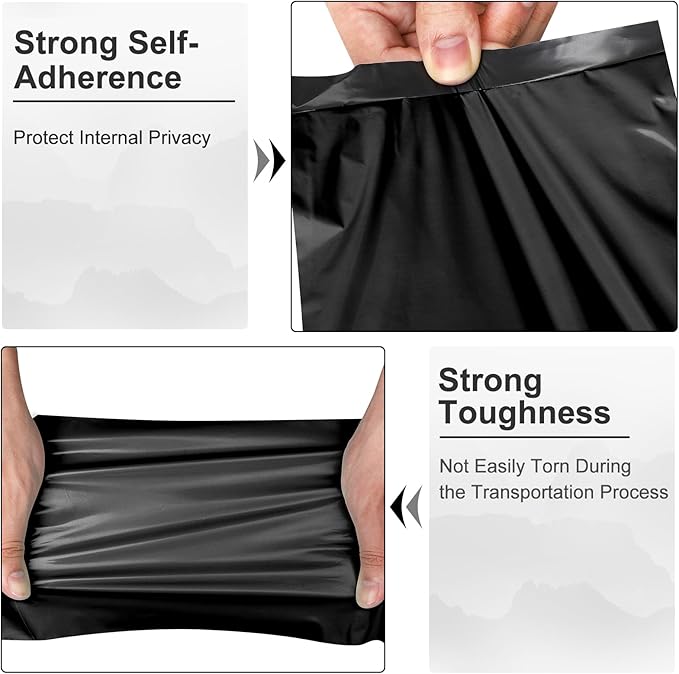 120PC Poly Mailers 6x9 Inch Black Mailing Envelopes Bags 6x9 Poly Mailers Shipping Bags with Self Adhesive Seal, Waterproof, and Tear-Proof Postal Bags