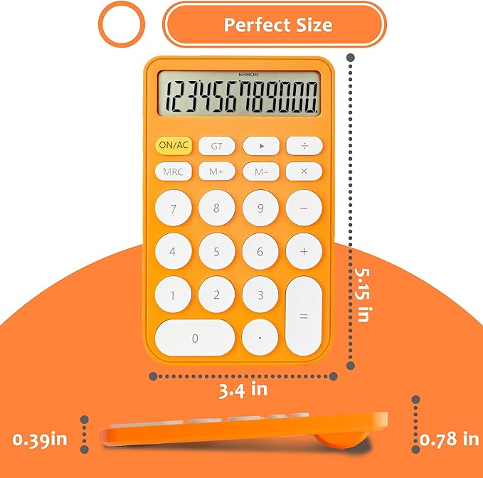 VEWINGL Standard Calculator, 12 Digit Large Display Desktop Calculator with Big Buttons for Office, School, Home & Business