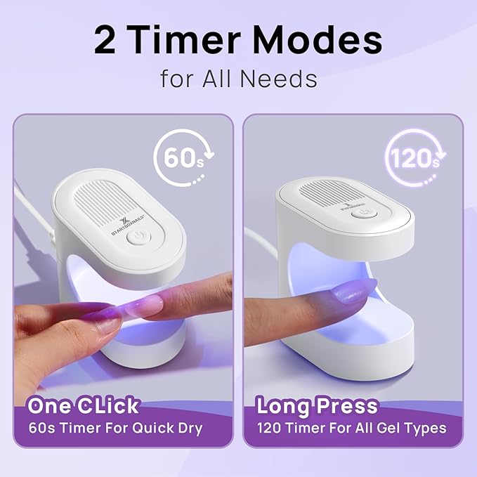 BTArtboxnails Nail Tips Builder Gel - Long Lasting 15ml Builder Gel with Portable Nail Lamp for French XCOATTIPS, 30+Days French Protection Duo Nail Extension Tool for Nail Art