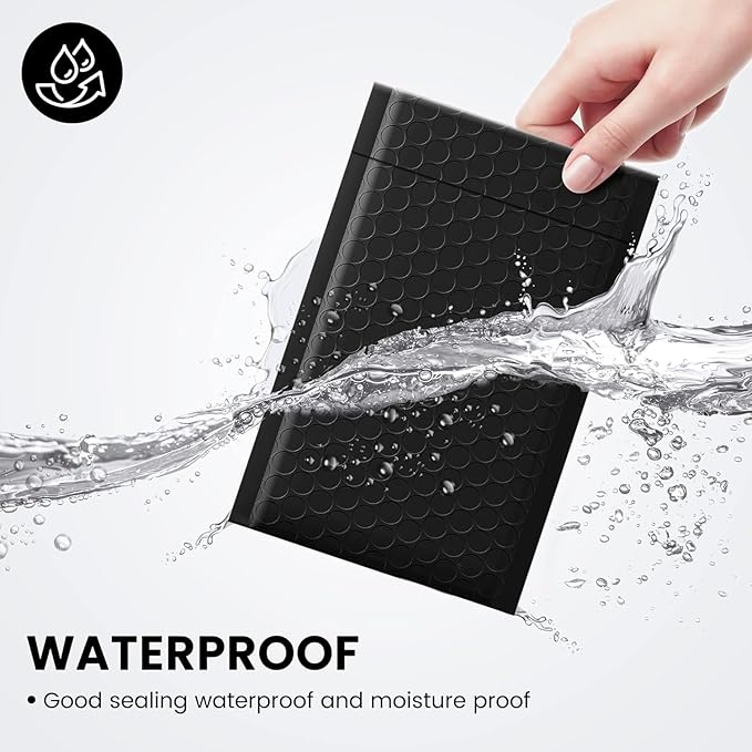Fuxury Black Bubble Mailers 4x8" Padded Envelopes 19200 Pack Bulk Strong Adhesion Full Pallet of Padded Mailers Thick Bubble Envelopes for Small Business Mailing Small Items,Jewelry,Makeup