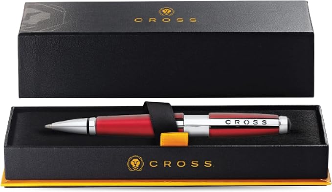 Cross Edge Formula Red Selectip Rollerball Pen, Black Ink - Elegant Accessory for Effortless Writing - Capless Slide-Open & Snap-Shut Design - Ergonomic Shape - Comfortable Grip - Ideal Gift