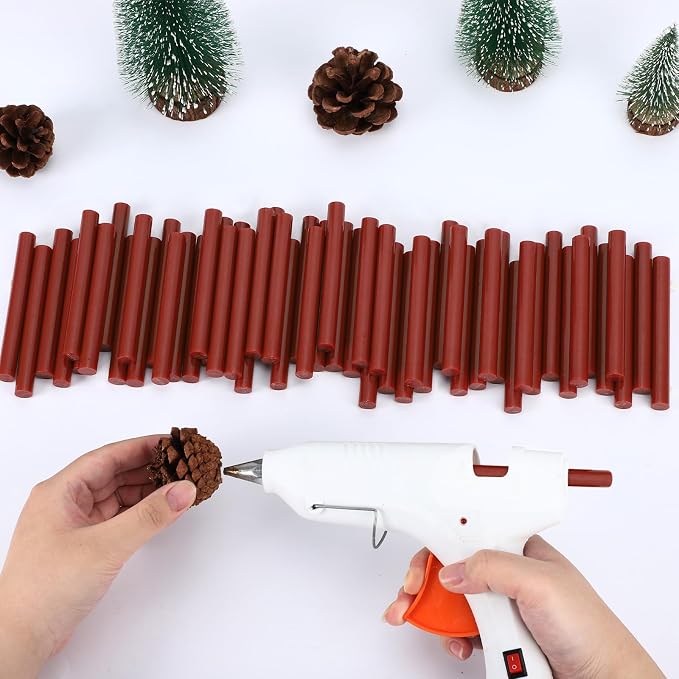 72 Pack Wine Red Hot Glue Sticks Bulk, 4" Long x 0.43" Dia Dent Repair Tool EVA Colored Hot Melt Adhesive for Car DIY Art Craft General Repairs