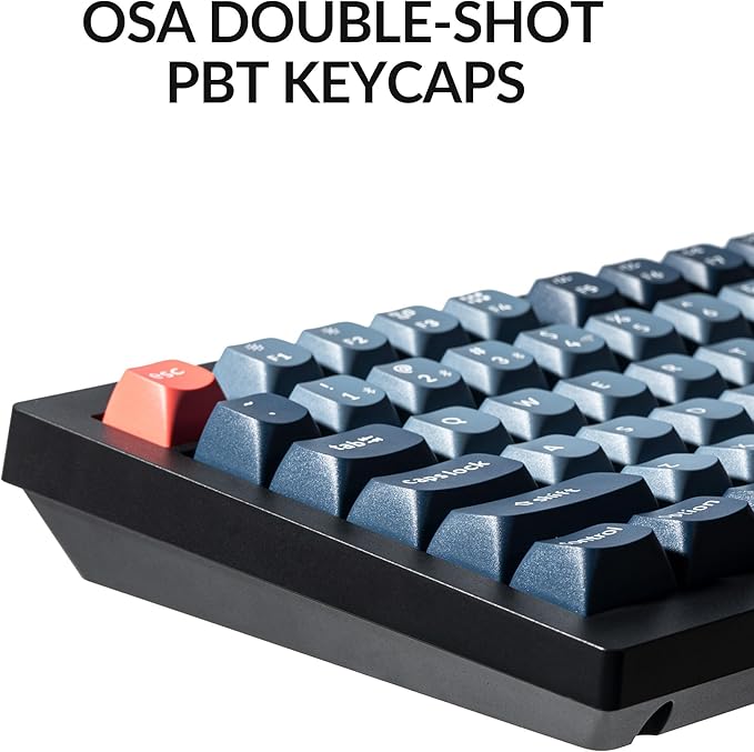 Keychron V6 Max Wireless Custom Mechanical Keyboard, 2.4 GHz Bluetooth QMK Full-Size Layout RGB with Hot-swappable Gateron Red Switch Compatible with Mac Windows Linux