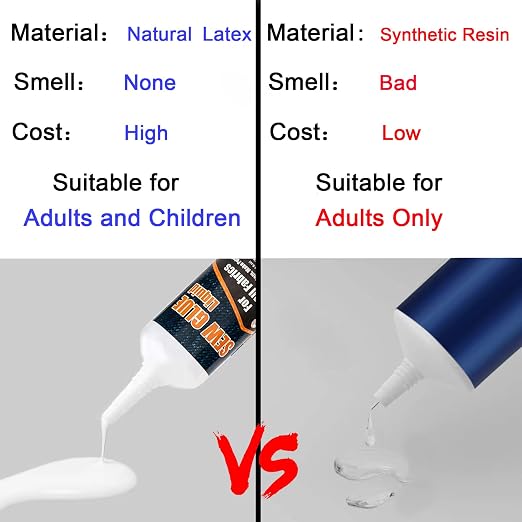 1 Min Quick Bonding Fast Dry Sew Glue Liquid Reinforcing Adhesive Speedy Fix for All Fabrics Clothing Cotton Flannel Denim Leather Polyester Doll Repair (60ml)