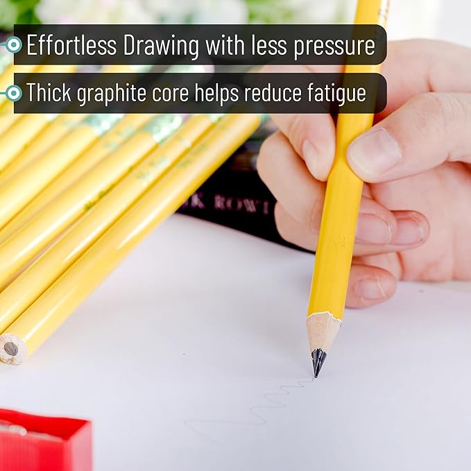 Mr. Pen- Jumbo Pencils for Preschoolers, 10 Big Pencil and 1 Sharpener, Fat Pencils for Kindergarten, Large Pencil