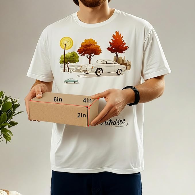 MEBRUDY 6x4x2 Inches Shipping Boxes Pack of 20, Small Corrugated Cardboard Box for Mailing Packing Literature Mailer
