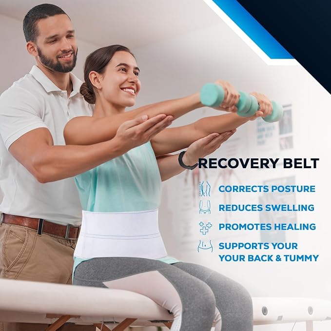 NYOrtho Abdominal Binder Lower Waist Support Belt - Compression Wrap for Men and Women MADE IN USA