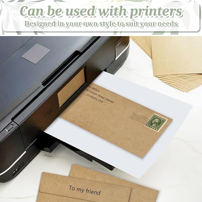 200 Kraft #10 Business Envelopes, Self Seal Standard Envelopes, Windowless Business Mailing Envelopes for Office, Checks, Letters, Invoices, Statements, Wedding, 4-1/8 x 9-1/2 inch