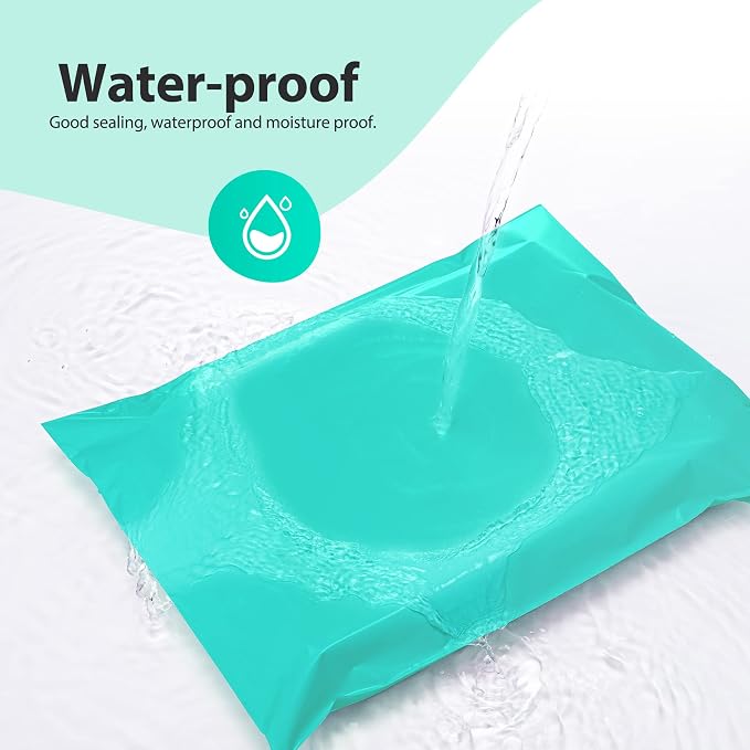 Fuxury 500Pcs Poly Mailers 14.5x19", Bulk Shipping Bags for Clothing Teal | Strong Adhesive Shipping Envelopes for Small Business Suppliers,Waterproof Mailers Poly Bags Mailing Envelopes