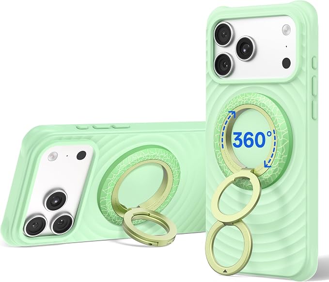 SYNCWIRE Magnetic Phone Ring Holder, for MagSafe Phone Grip Stand Kickstand | 360° Rotation, Double-Sided Magnet, Cell Phone Grip Finger Holder, for iPhone 17 16 15 14 13 12 Pro Max, MagSafe Accessories