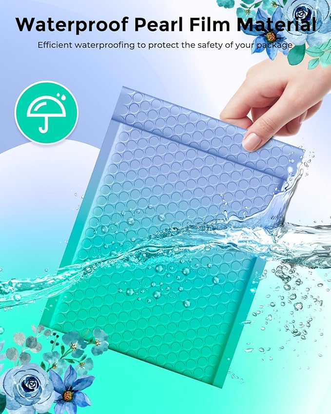 Metronic 600 Pack Bubble Mailers 6x10 Inch PurpleTeal Usable Size 6x9" Opaque Padded Envelopes Waterproof Bubble Envelopes Cushioning Mailer for Small Business Mailing Makeup Jewelry Gifts