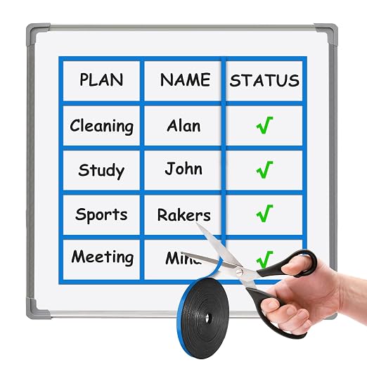 CHUNNIAO Blue Magnetic Whiteboard Tape for Classroom&Office,Fine Lines - 1/5 in x 40 yd x 24 mil,High Energy Thin Magnet Strips,120 Ft Suit for Large White Board
