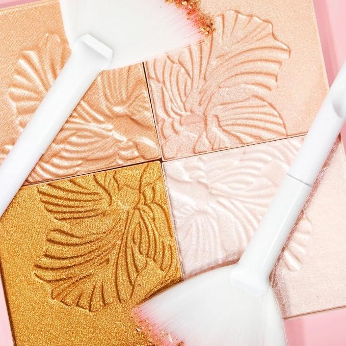 wet n wild MegaGlo Highlighting Powder, Highlighter Makeup, Shimmer Glow, Pink Rose Gold Bloom Time