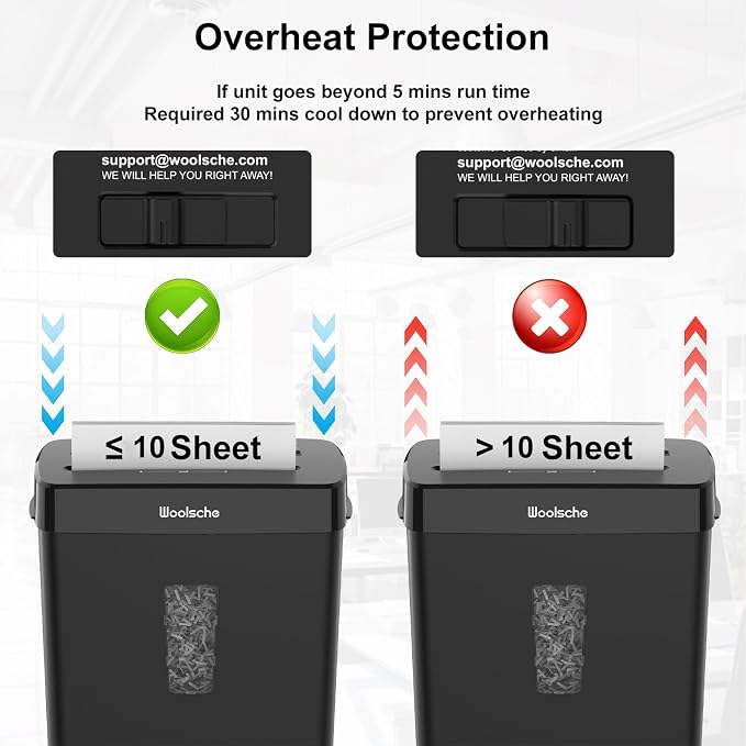 Paper Shredder for Home,10-Sheet Cross Cut with 13L Basket, P-4 Security Level,3-Mode Design - Shreds CD and Credit Card,Shredders for Home Use