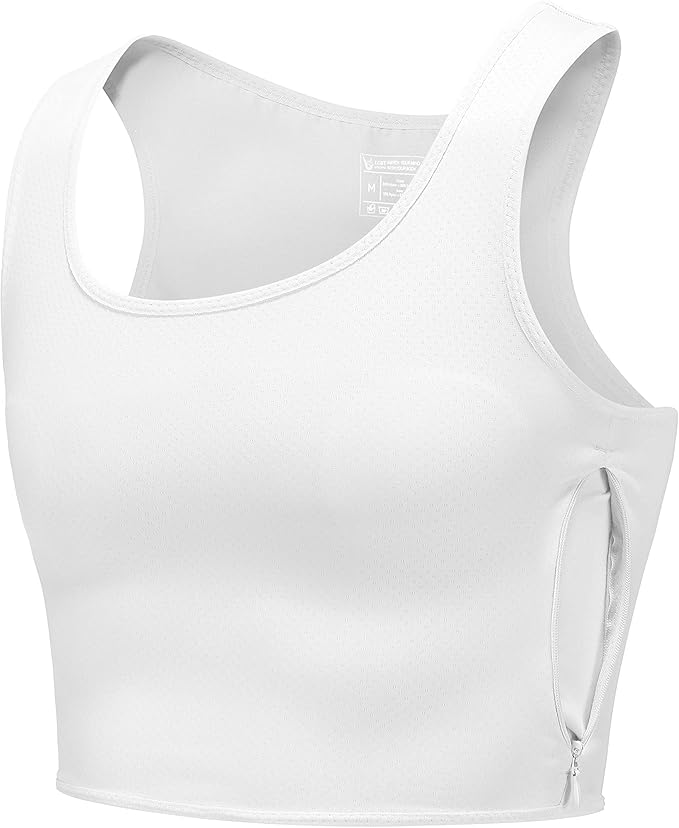 LGBT UNICORNS Chest Binder Trans FTM, Adjustable Bindfree Sizing Design, Skin-Friendly & Breathable, Nipple Covers Built-in