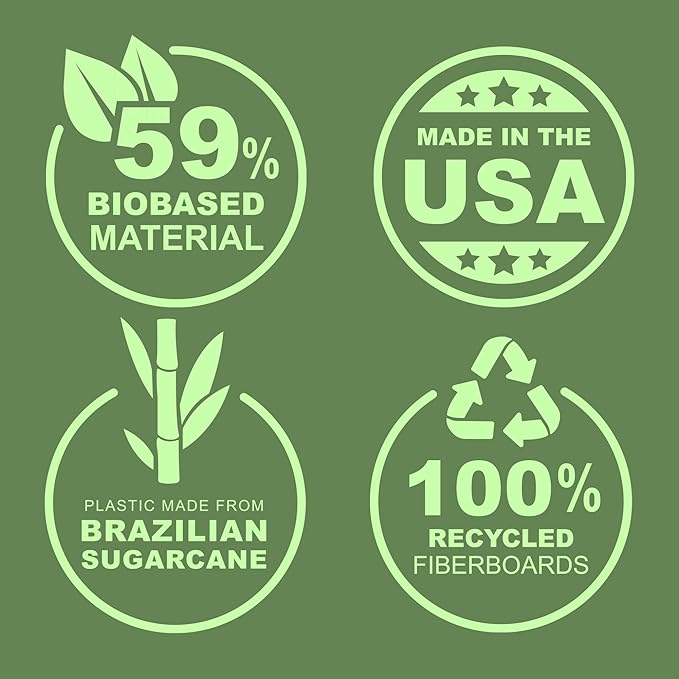 Samsill Plant-Based 1 Inch Durable Round Ring, View Binder, Eco-Friendly, USDA Certified Biobased, Single, Violet