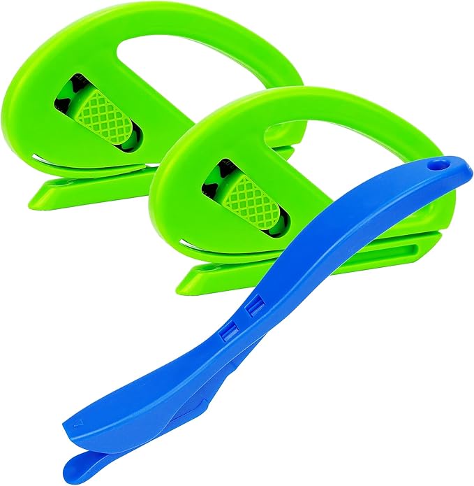 Umaki 3 Pack Safety Cutter Vinyl Knife Tool Film Cutter Wrapping Paper Cutter, Utility Cutting Knife for Automotive Wrap, Window Tint, Craft Vinyl, Home and Office Use, Green+Blue