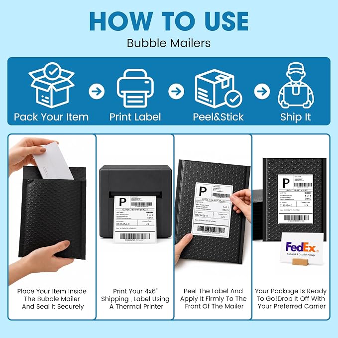Fuxury Thermal Labels 4x6 4000 Labels Fanfold Direct Shipping Label | with Perforated and Strong Adhesive Mailing Stickers Paper Thermal Printer Sticker for Most Printer Shipping Supplies