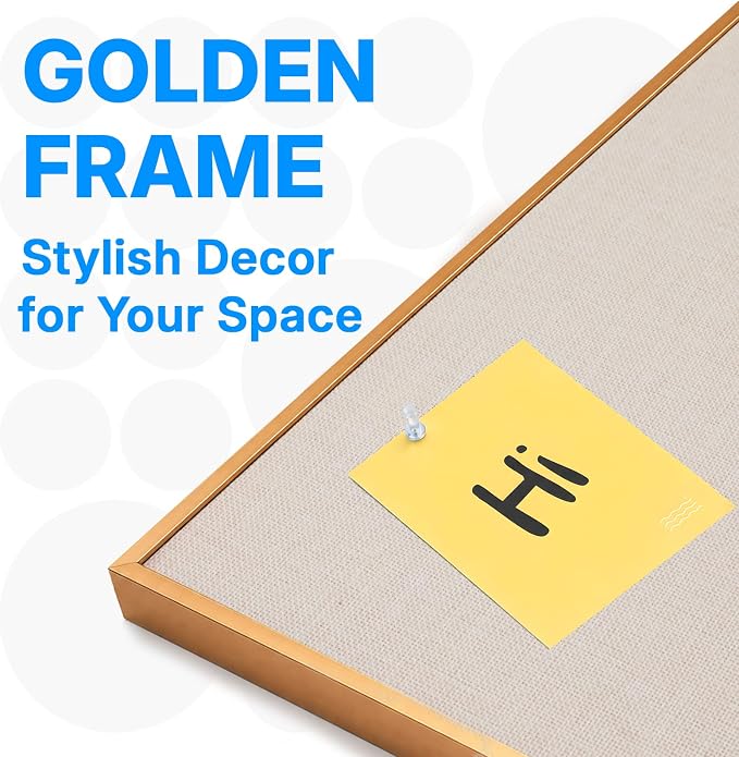 OWLKELA Cork Board, 30 x 20 Inch, Oatmeal | Aluminum Framed Fabric, Bulletin Board, Ideal for Home Office and Bedroom