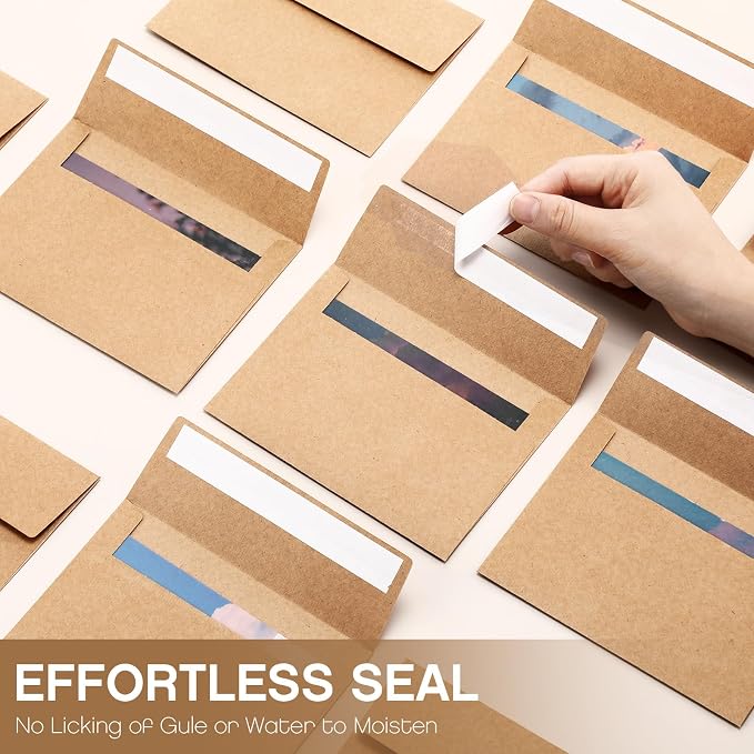 Fainne 1000 Pack Kraft Envelopes for Invitation, 120 GSM,A2, 4.375 X 5.75 in