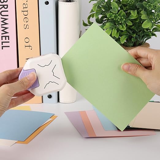 2PCS Paper Corner Rounder Corner Punch 3 in 1 Corner Cutter for Card Making, Laminate, Cardstock, Scrapbooking and Paper Crafts, Business Cards(4mm, 7mm, 10mm)