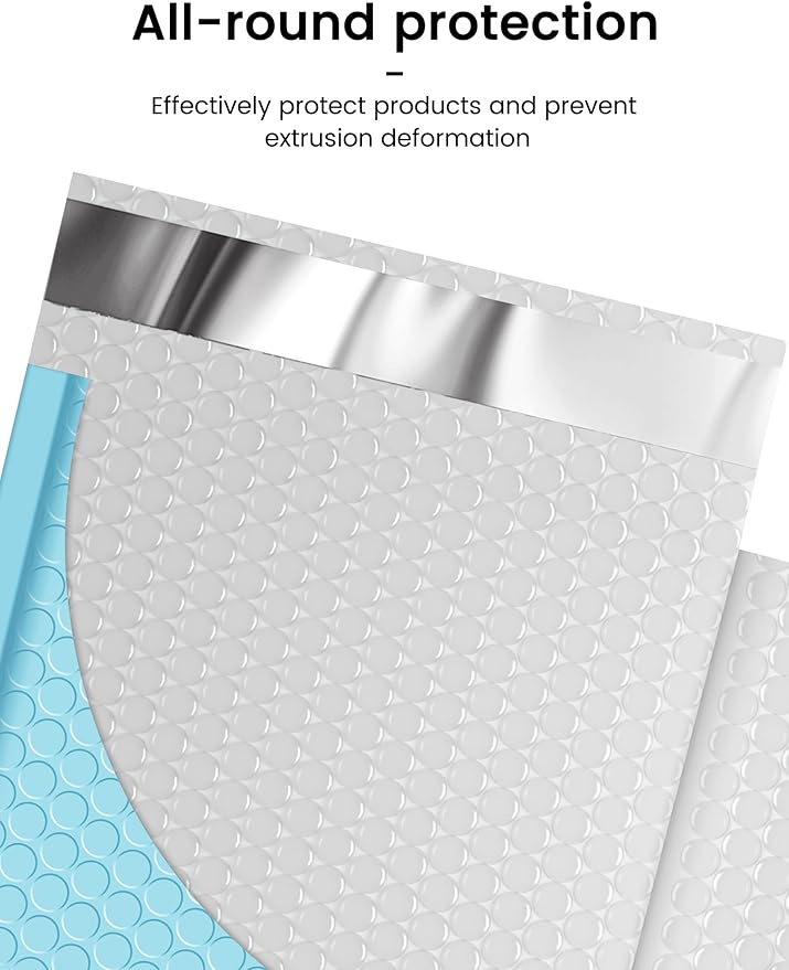 GSSUSA Bubble Mailers 6x10 Inches Padded Envelopes 600 Pack Usable Size 6x9" Small Envelope Bags Shipping Bag Bulk Pack Self Seal Package Mail Packing Business Supplies, Light Blue