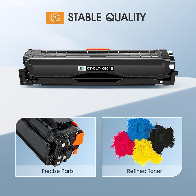 CLT-K504S CLT-504S Toner Cartridge for Samsung K504S C1860FW C1810W 4-Pack | Compatible for Samsung Xpress C1860FW C1810W SL-C1860FW SL-C1810W CLX-4195FW CLP-415NW Printer (Black Cyan Yellow Magenta)