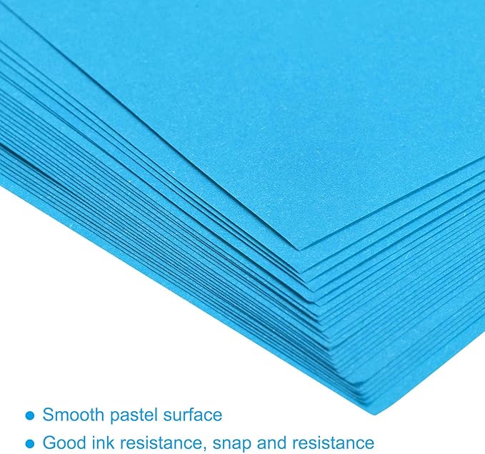 MECCANIXITY 100 Sheets Colored Copy Paper 8.3 x 5.8 Inch Printer Paper 80gsm Pale Blue for Office Printing, Document Copying, Invitations, Forms, Art Projects