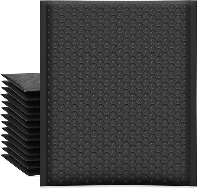8.5x11 Inch 30 Pack Black Bubble Mailers, Waterproof Padded Envelopes, Self Seal, Strong Adhesion Bubble Envelopes, Cushioning Padded Mailers for Small Items